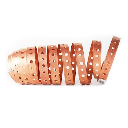 Thrifco Plumbing 10ft Copper Coated Hanger Strap 3/4 Inch x 10 ft 5436254